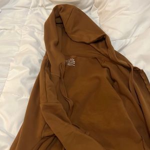 Brown hooded jacket